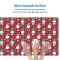 thumbnail image 4 of Naloa Gnome And Snowflakes Gaming Mouse Pad Large Mouse Mat Long Extended Desk Pad Non-Slip Rubber Mice Pads Stitched Edges Thin Pad (16x29.5 Inch), 4 of 8