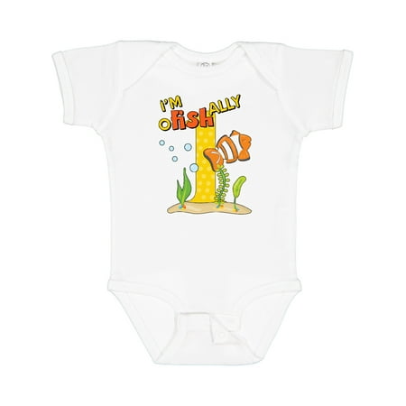 

Inktastic I m O-fish-ally One Cute Clownfish First Birthday Boys or Girls Baby Bodysuit