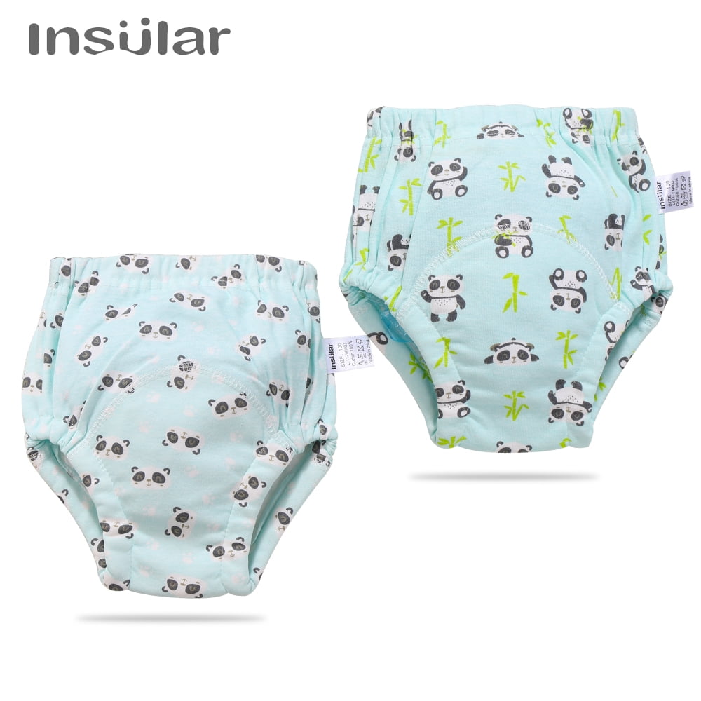 Insular 2 Pcs Training Pants Underwear 6 Layers Breathable Cotton