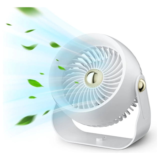 Ventilador recargable, batería de 6000 mAh, 4 velocidades con temporizador, genérico