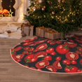 thumbnail image 4 of Salouo Tomato Christmas Tree Skirt 36" Farmhouse Christmas Decorations Snowman Xmas Tree Skirt Tree Mat for Holiday Party Decor, 4 of 8