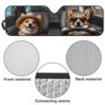 thumbnail image 6 of KUIFORTI Sun Shade for Car Windshield Funny Corgi Windshield Cover Sun Shade for Jeep Foldable 1 Piece Car Sunshade for Jeep Wrangler, Gladiator, Renegade, FJ Cruiser, 6 of 6