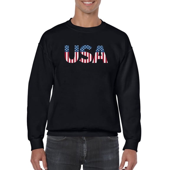 Stars And Stripes Usa Sweatshirt Men -GoatDeals Designs, Male 3X-Large