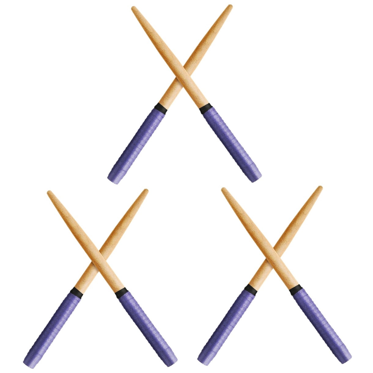 Hemoton 3 Pairs Drumsticks Portable Drum Sticks Lightweight Sticks for Drum