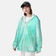 thumbnail image 3 of Balery Cyan Mint Marble Sudadera ligera de manga larga con capucha y protección solar UPF 50+ para hombre y mujer, ideal para pesca y running-Small, 3 of 7