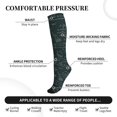 thumbnail image 3 of Lsque Chemical Pattern Sport Compression Socks for Men & Women 15-20 mmHg Knee High Nurse Pregnant Running Medical and Travel Athletic, 3 of 6
