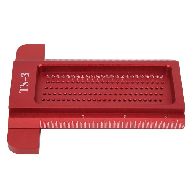 Regla tipo T para trazar líneas, herramienta para carpintería, carpintero, tachado, 03 pulgadas, TS3