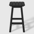 thumbnail image 7 of WestinTrends 24" HDPE Outdoor Patio Counter Height Backless Square Bar Stool, Black, 7 of 7