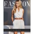 thumbnail image 3 of Women Stretchy Wide Waist Belts, Ladies Elastic Belt for Dresses Double Ring Buckle, 3 of 7