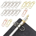 thumbnail image 2 of 10 piezas de clips metálicos con forma de corazón, sujetapáginas multiusos para cuadernos, planificadores, marcadores y clips para estudiantes y profesionales, 2 of 7