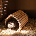 thumbnail image 4 of Natural Wood Hamster Toy Arch Bridge, Chewable Climbing Ladder for Teeth Grinding, Small Pet Hideout Fence for Syrian Hamster, Gerbil, Dwarf Hamster Cage Accessories A, 4 of 7