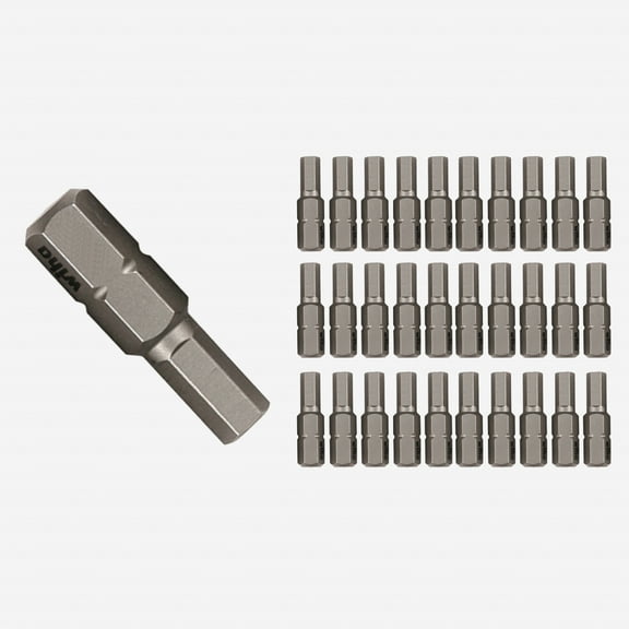 Wiha 72503 5/64" Hex Contractor Insert Bit (30 Piece Bulk Pack)