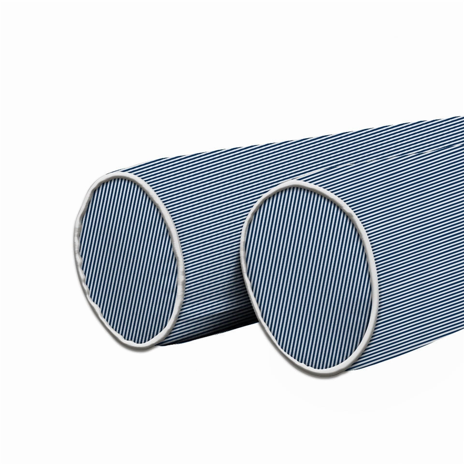 Ticking Stripe Velvet Bolster Pillow Cover
