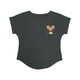 thumbnail image 2 of Camiseta de mujer con cuello redondo y manga corta, camiseta informal para mujer, camisetas de verano para pesca, compras, desplazamientos, caminar, s Gris oscuro, 2 of 10
