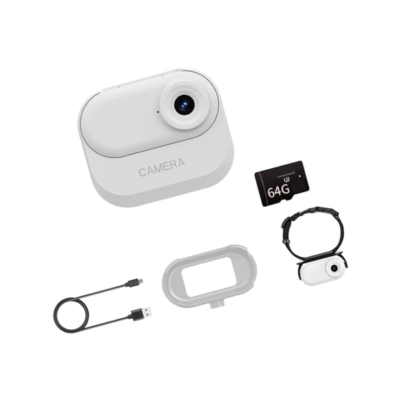 AOOOWER Adjustable Pet Collar Camera 1080P Video Magnetic Power For Indoor Outdoor Activity