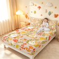 thumbnail image 3 of Homewish Lovely Botanical Mushrooms Queen Sheets,Cartoon Guinea Pig Animals Queen Sheet Sets,4 Pieces,1 Flat Sheet,1 Fitted Sheet and 2 Pillowcases, 3 of 6