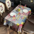 thumbnail image 2 of Pioneer Flower Floral Print Pattern Rectangle Tablecloth 60"x120", Waterproof Polyester Table Cloth, Wipeable Spillproof for Dining Camping Indoor Outdoor, 2 of 6