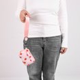 thumbnail image 5 of HUISZJ Wristlet Wallet, Pink Strawberry Wallet with Coin Zipper, Pocket Keychain Wristlet Wallet for Work Travel Outdoor, 5 of 6