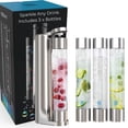 thumbnail image 3 of Fizzpod Máquina para hacer agua con gas, máquina para hacer refrescos con frutas infundidas, para carbonatar con botella de carbonatación de 1 litro, máquina para hacer agua con gas Seltzer, incluye 3, 3 of 5