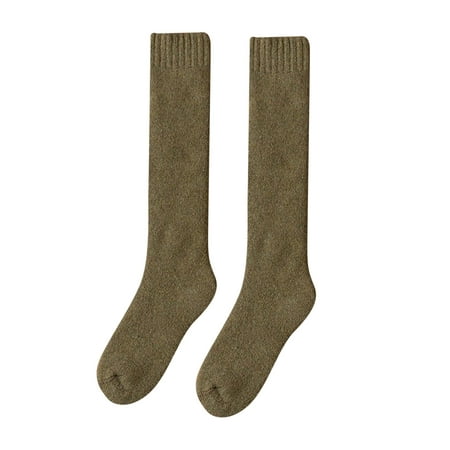 

ZRBYWB Socks Woolen Calf Womens Socks Autumn And Winter Stockings With Extra Thick Wool Ring For Warmth And Knee
