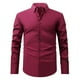 thumbnail image 1 of Camisa negra de manga larga con botones para hombre: tejido elástico, estilo informal de negocios, puños elásticos, primavera/otoño, tallas S-XXXL, 1 of 2