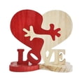 thumbnail image 1 of Corazones de amor de madera, amor de pie de corazón, regalo personalizado del día de San Valentín, regalos del día de San Valentín para pareja, corazón de madera de San Valentín, 1 of 5