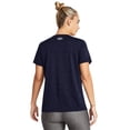 thumbnail image 2 of Camiseta Under Armour Tech Twist con cuello en V para mujer, azul marino y blanco, 2 of 2