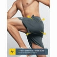thumbnail image 6 of NORTHYARD Men's 5" Athletic Shorts Running Workout Quick Dry Gym Short Coolgrey M, 6 of 8