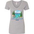 thumbnail image 3 of Inktastic Lake Tahoe Women's V-Neck T-Shirt, 3 of 5
