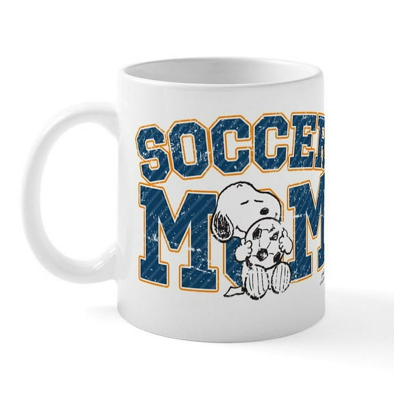 CafePress - Snoopy Soccer Mom Mug - 11 oz Ceramic Mug - Novelty Coffee Tea Cup
