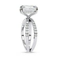 thumbnail image 3 of IGI Certified Lab Grown Diamond Engagement Ring | Center 9x7mm Emerald Cut Criss Cross Solitaire Halo Promise Rings For Women In 18k Solid White Gold | F-G, VS-SI Quality (2.95 Ctw) Ring Size10, 3 of 7