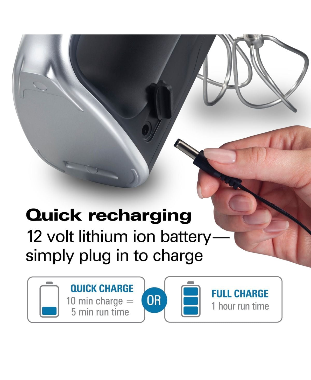Cordless Hand Mixer with Infinite Speed