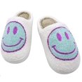 thumbnail image 2 of Pantoufle en Peluche Confortable à Visage Souriant, Pantoufle Douillette en Peluche Chaude à Enfiler pour la Maison avec Mousse Mémoire, Pantoufles en Fourrure à Enfiler pour la Maison, Pantoufle Coussinée, Taille 4, Vert, 2 of 4