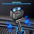 thumbnail image 4 of USB C Car Charger Adapter with Type-C Cable, Fast Charge Cigarette Lighter Splitter 2-Socket, Dual Car Cigarette Lighter Adapter with LED Voltmeter, 12V/24V Splitter for Car GPS Dash Cam Phone, 4 of 6