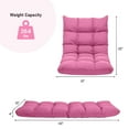 thumbnail image 2 of Kadyn Floor Chair, Legless Tatami Chair, Lounge Chair,Lazy Chair,14-Position Adjustable Folding Lazy Gaming Sofa-Pink, 2 of 7
