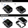 thumbnail image 1 of Cubierta protectora de pantalla de vidrio templado de PC antirrayas liviana para iWatch, 1 of 9