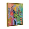 thumbnail image 3 of Stupell Industries Abstract Botanicals Vivid Hues Botanical & Floral Painting Gold Floater Framed Art Print Wall Art, 3 of 6