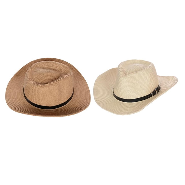 2Pcs Hombres Mujeres Para Sombrero Tejido Panamá Fedora Gorra Con Banda Para El Sudor
