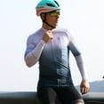 thumbnail image 3 of Camiseta de ciclismo WEST BIKING con diseño degradado azul y blanco, ideal para montaña y carretera, talla XXL. Material transpirable y de secado rápido, perfecto para deportes al aire libre., 3 of 6