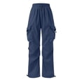 thumbnail image 2 of CAIVO Child Kids Cargo Pants With Multiple Pockets Comfortable Casual Summer Trousers Boys Girls Outdoor Play And Daily Wear Breathable Solid Color Streetwear, 2 of 8