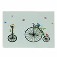 thumbnail image 1 of Bicycle Cutting Board, Flying Birds and Flowers on Old Single Wheel Bikes Happiness and Joy Pedals Graphic, Decorative Tempered Glass Cutting and Serving Board, Small Size, Multicolor, by Ambesonne, 1 of 1