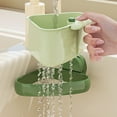 thumbnail image 4 of Suction Cup Triangular Sink Rack - Kitchen Press-Install Drain Basket, Space-Saving Organizer for Sink Area, Bottom Color Shipped Randomly, Practical Kitchen Storage Item, 5.91*4.13in, Green, 4 of 7