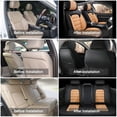 thumbnail image 6 of Fit for Hyundai Sonata 2024, Orange and Black Car Seat Covers, PU Leather 5 Piece Full Set With a Headrest and Lumbar Support Protect and Upgrade Seats, Protect Car Seats, 6 of 7