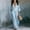 Blue, variant on Morttic Women's Boho Floral Print Batwing Sleeve Ethnic Retro V-Neck Embroidered Trim Casual Vacation Maxi Dress Yellow,S