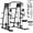 Black, variant on Smith Machine Home Gym, 2200 Lbs Multifunctional Power Cage Squat Rack with Cable Crossover System & Dual Pulley System, All in One Home Gym Equipment for Strength Training