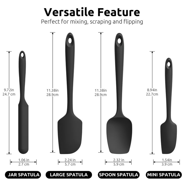 thinkstar Silicone Spatula, 7 Pcs Rubber Spatulas Heat Resistant Kitchen  Utensils Set For Baking Cooking Mixing, Fit Nonstick Cookwar…