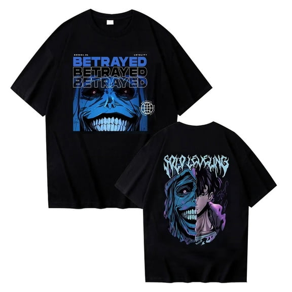 Solo Leveling T-shirts Jin Woo Sung T-Shirt Cotton Oversized Top