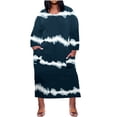thumbnail image 2 of Gspmoly Robes Grande Taille pour Femmes aux Formes, Robe Grande Taille pour Femmes à Col Rond, Robes d'Été Décontractées avec Poche, Manches Longues Jusqu'au Genou avec Poches, Robes de Travail pour Femmes jusqu'à 70 % de Rabais, 2 of 5