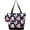 Black,Pink, variant on Tote Bag Polyester Colorful Design, 17" x 14.5" x 5"