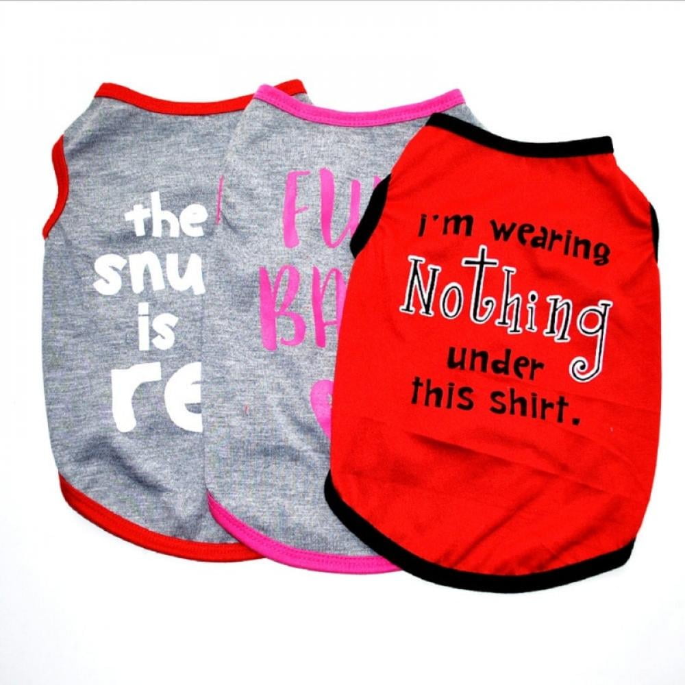 Summer Pet Dog Vest Fashion Letter Print Dogs Shirt Puppy Tshirt for